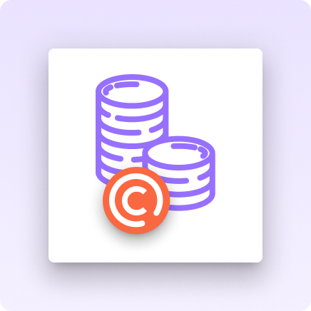 A graphic of stacked coins