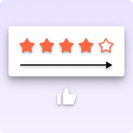 A graphic of rating stars
