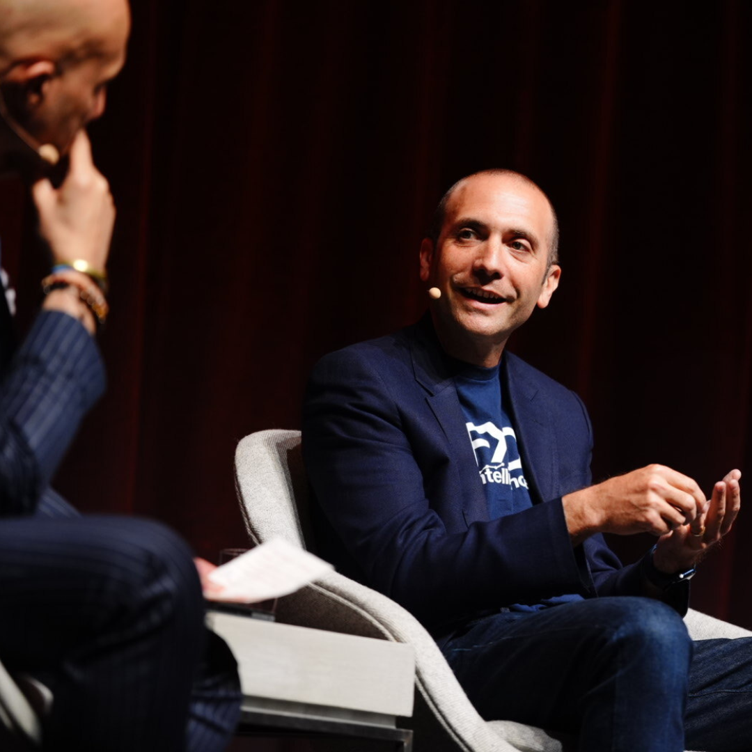 A picture of a man on stage