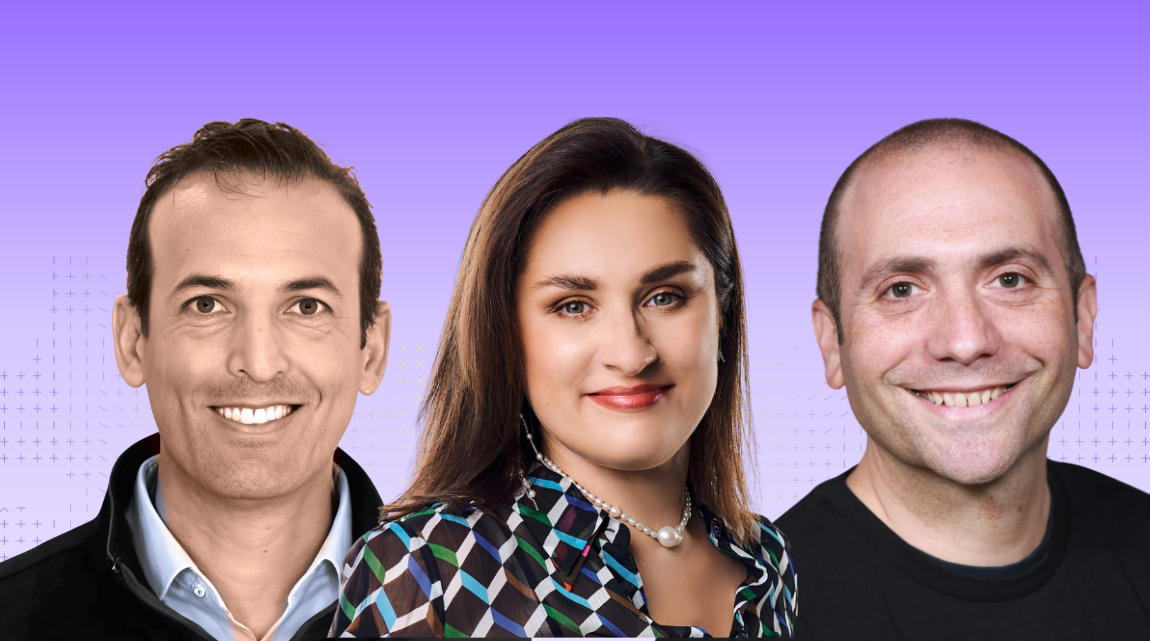 Daniel Cohen, President, Inyo Global (left) and Vira Platonova, Global Head, Visa Direct (middle) with Daniel Webber, CEO, FXC Intelligence.