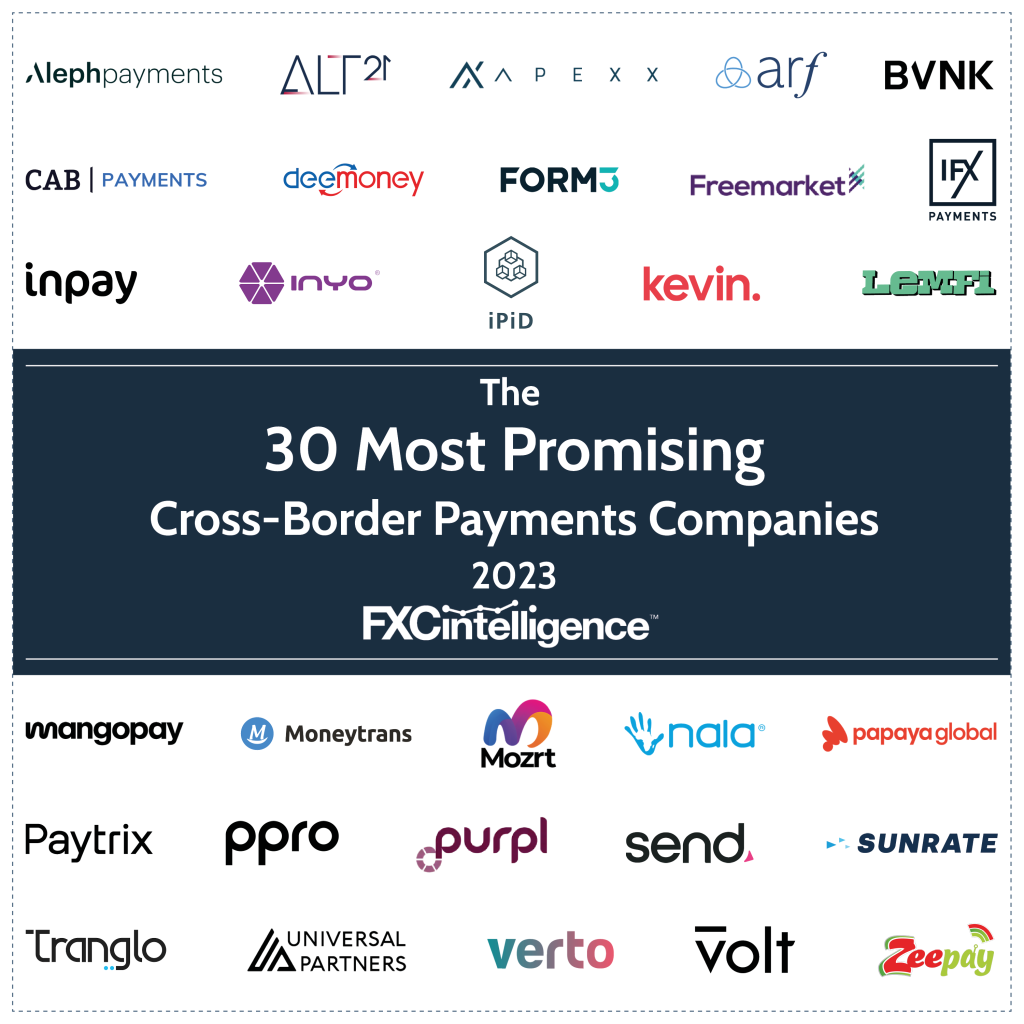 The 30 Most Promising Cross-Border Payments Companies 2023
Market map of FXC Intelligence's 30 Most Promising Cross-Border Payments Companies 2023