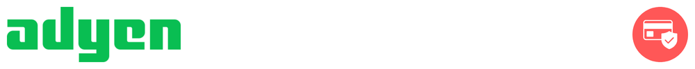 The logo of Adyen with icons showing its role in payments acceptance and processing
