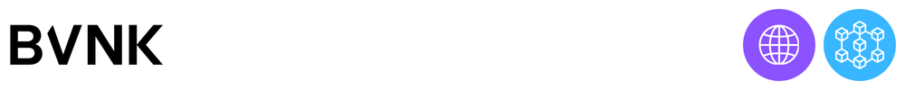 The logo of BVNK with icons showing its role in payments infrastructure and platforms, stablecoins and Web3