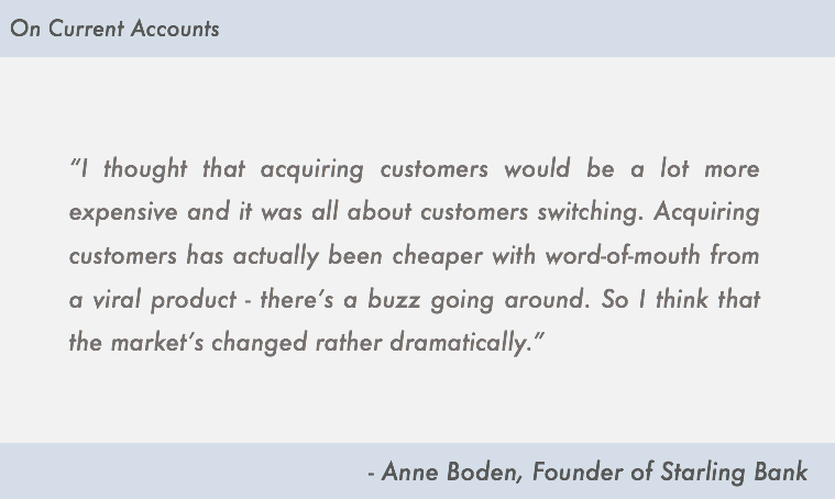 anne boden customer acquisition starling bank