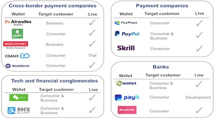 Digital wallets offering in cross-border payments