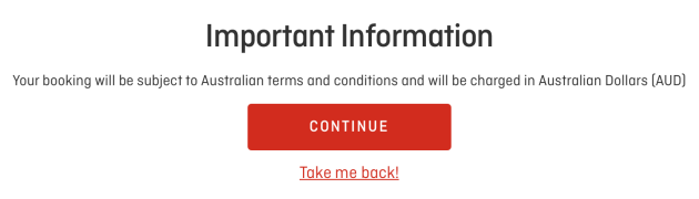 Qantas booking currency display