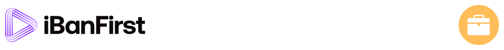 The logo of iBanFirst with icons showing its role in business payments