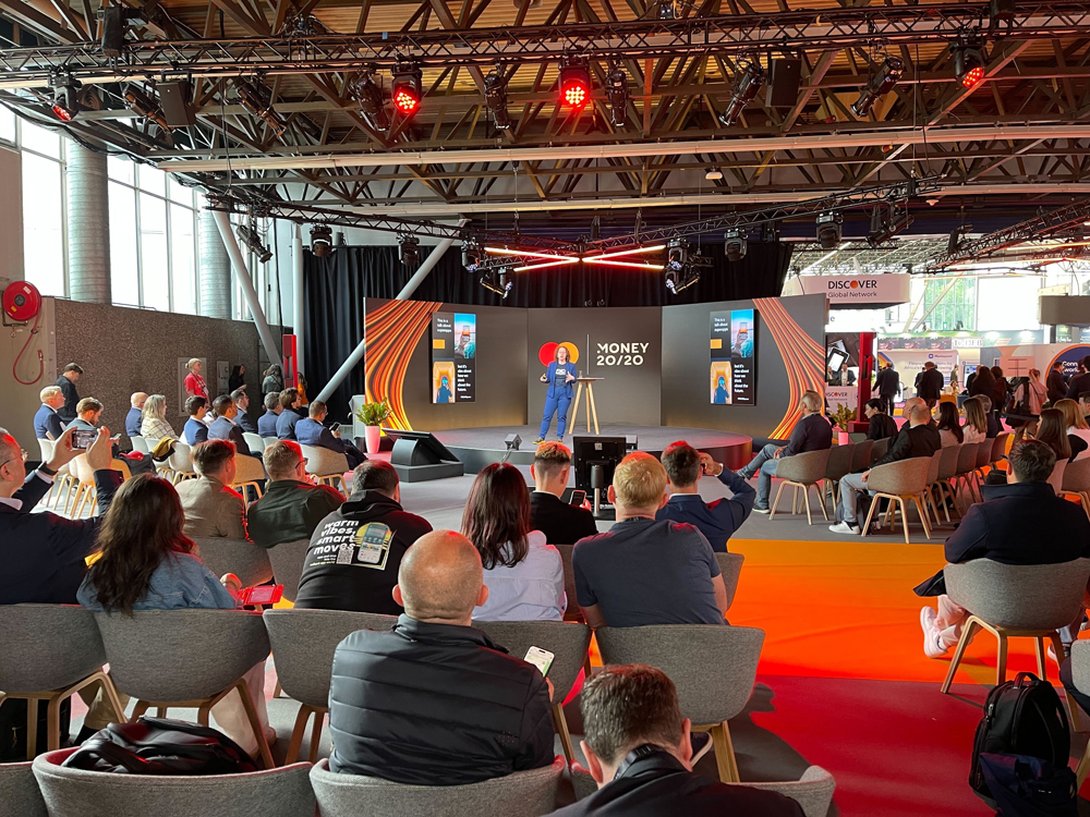 Lucy Ingham, Editor-in-Chief and Head of Content at FXC Intelligence, delivers a talk on superapps at Money20/20 Europe 2024