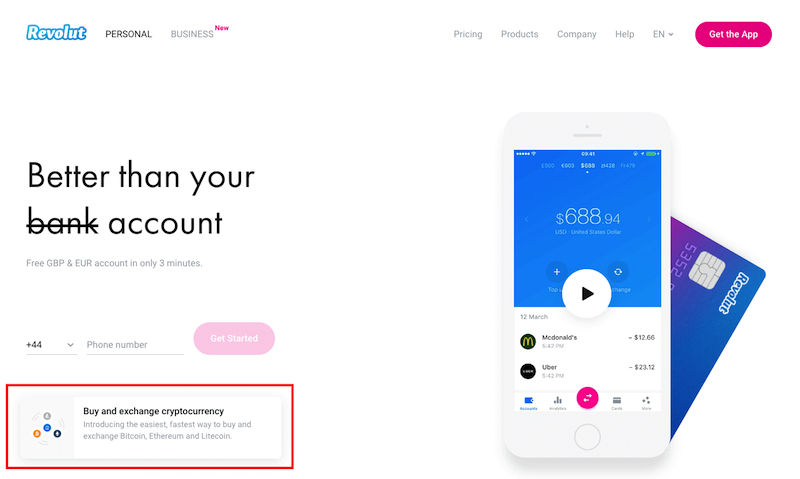 Revolut bitcoin ether